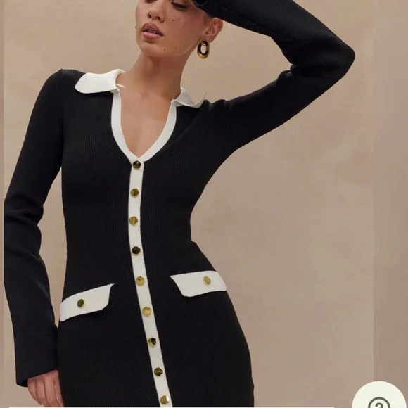 NEW Meshki Long sleeve knit dress - Picture 7 of 8